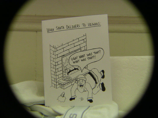 SANTA AT THE VEGANS- Christmas card