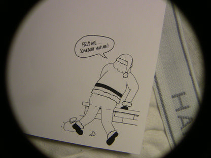 SANTA AT THE VEGANS- Christmas card